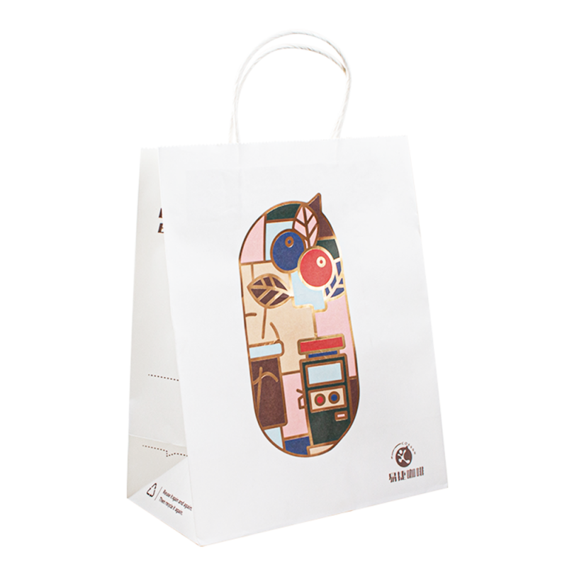 Kraft Paper Shop Bag Paper -lahjapussit, joissa on pieni ostosjuhlapaperipussi räätälöity